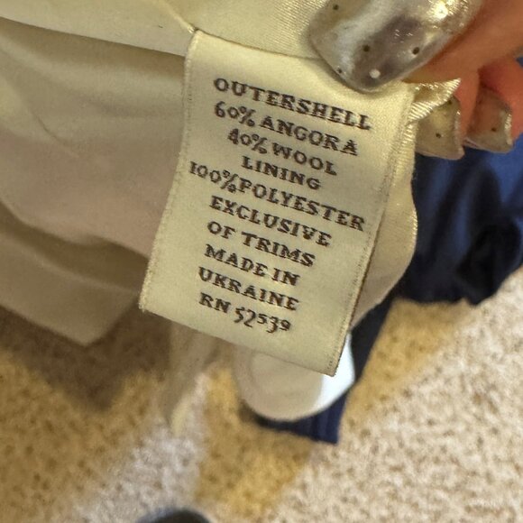 White Perry Ellis winter coat - Picture 4 of 6